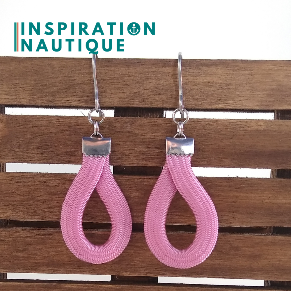 Boucles d'oreilles Goutte, Lavande rose