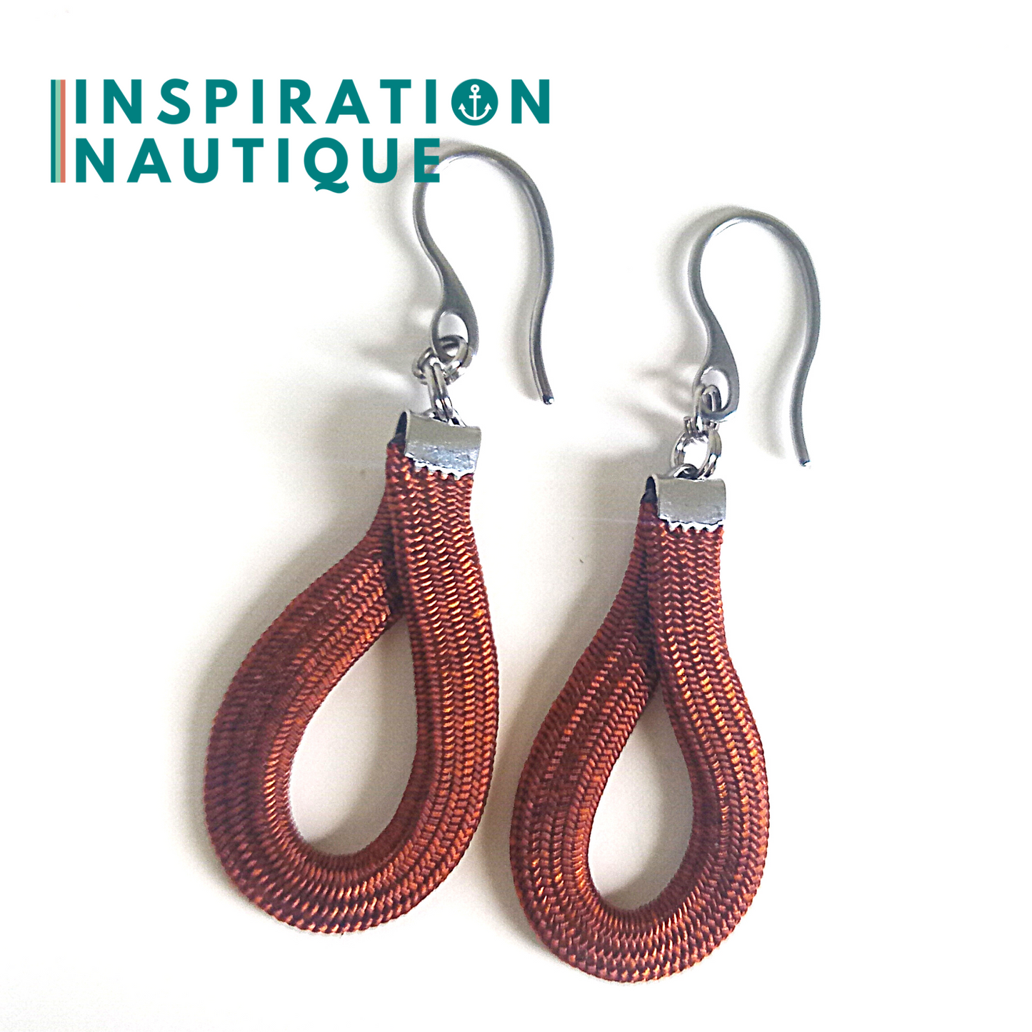 Boucles d'oreilles Goutte, Rouille