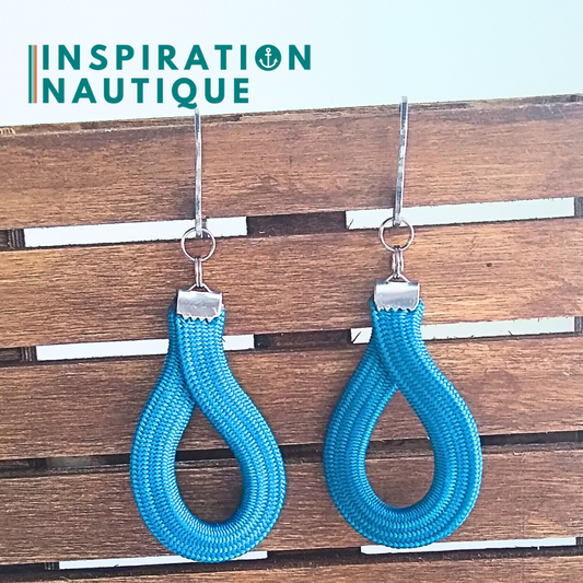 Boucles d'oreilles Goutte, Bleu Caraïbes