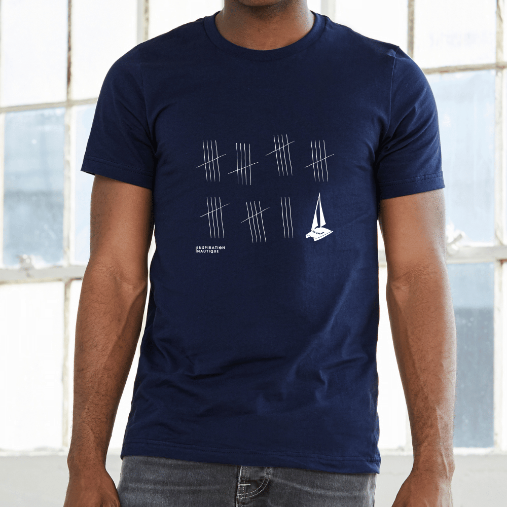 T-shirt unisexe col rond - La patience (catamaran) - Visuel blanc