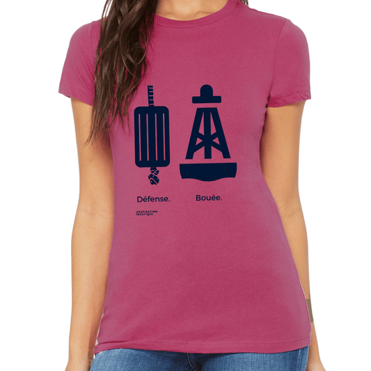 T-shirt femme - Bouée vs défense - Visuel marine