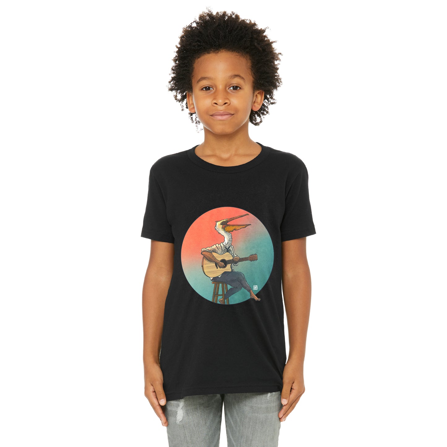 T-shirt enfant unisexe : Pélican acoustique