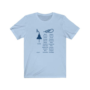 T-shirt unisexe : Corde vs cordages - Visuel marine