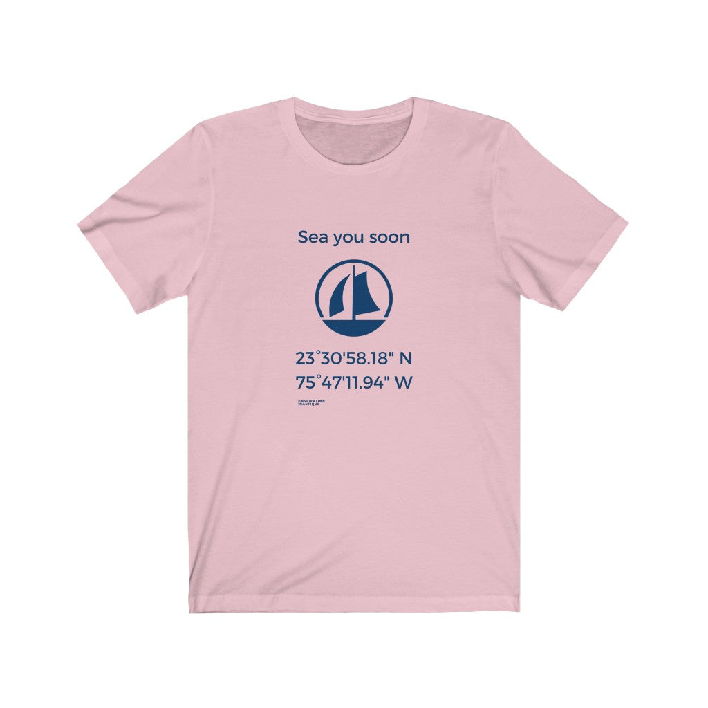 T-shirt unisexe : Sea you soon (voilier) - Visuel marine