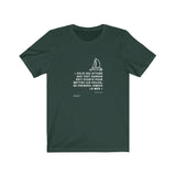 T-shirt unisexe : Celui qui attend que tout danger soit écarté... - Visuel blanc