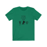 T-shirt unisexe : Mange, navigue, aime (voilier) - Visuel noir