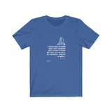 T-shirt unisexe : Celui qui attend que tout danger soit écarté... - Visuel blanc
