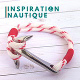 Bracelet marin avec ancre pour homme ou femme en paracorde 550 et acier inoxydable fait au Québec
