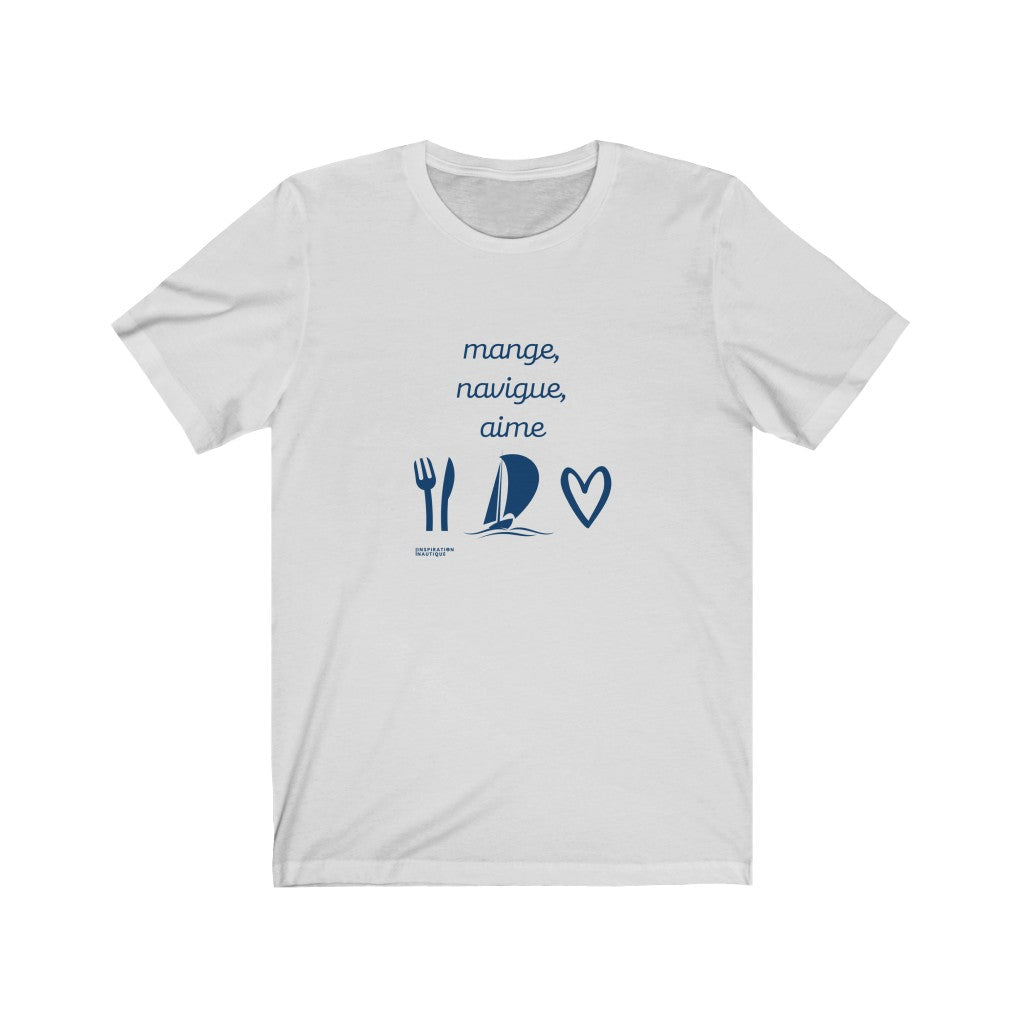 Unisex t-shirt: Eat, sail, love (sailing boat) - Marine visual