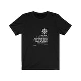 T-shirt unisexe : C'est qui qui avait la priorité finalement? (roue) - Visuel blanc