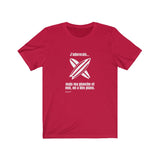 T-shirt unisexe : J'adorerais... mais ma planche et moi, on a des plans - Visuel blanc