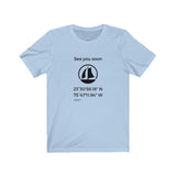 T-shirt unisexe : Sea you soon (voilier) - Visuel noir