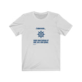 T-shirt unisexe : J'adorerais... mais mon bateau et moi, on a des plans (roue) - Visuel marine