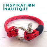 Boat rope stainless steel shackle bracelet for men or women