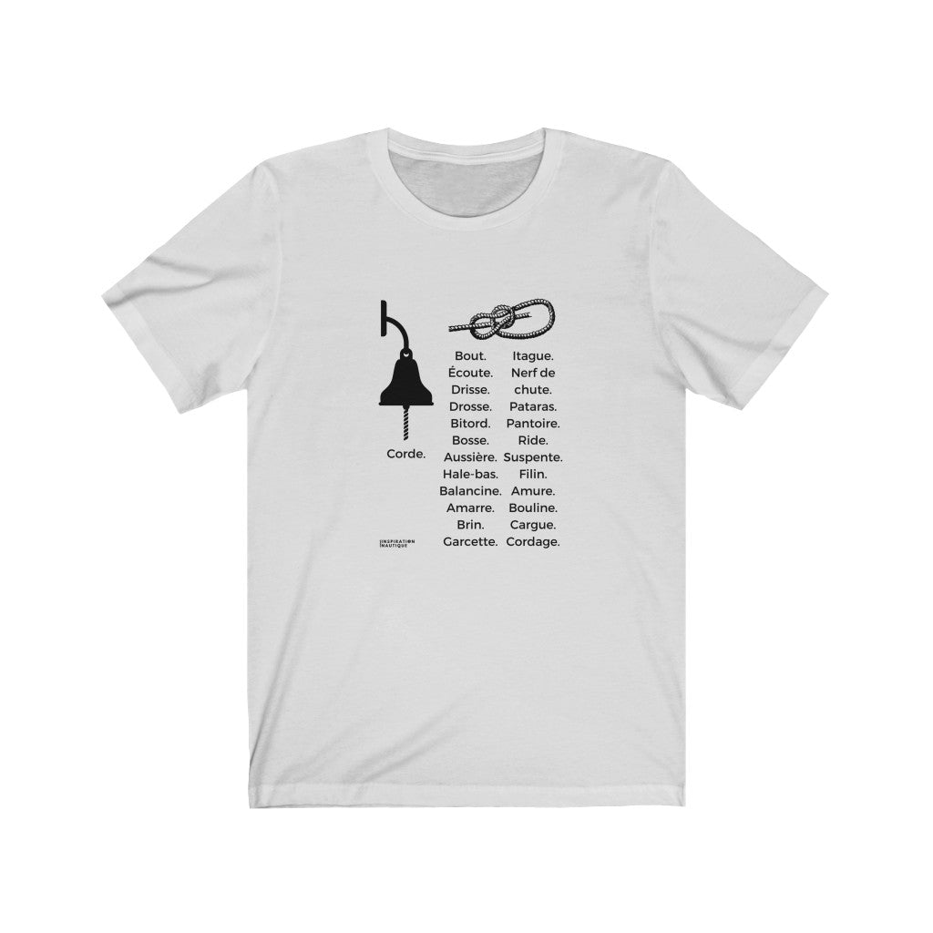 T-shirt unisexe : Corde vs cordages - Visuel noir