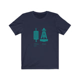 T-shirt unisexe : Défense vs bouée - Visuel sarcelle