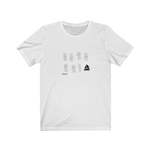 T-shirt unisexe : La patience (voilier) - Visuel noir