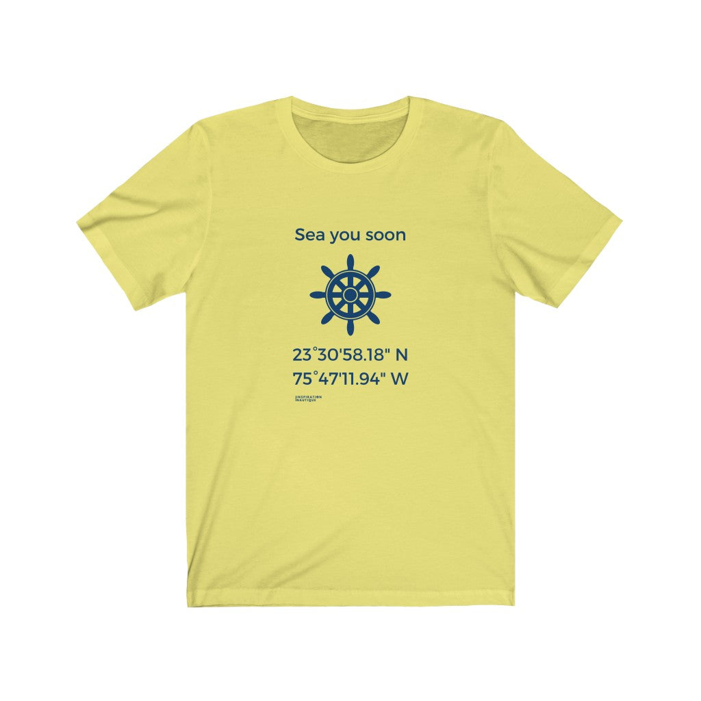 Unisex t-shirt: Sea you soon (wheel) - Navy visual