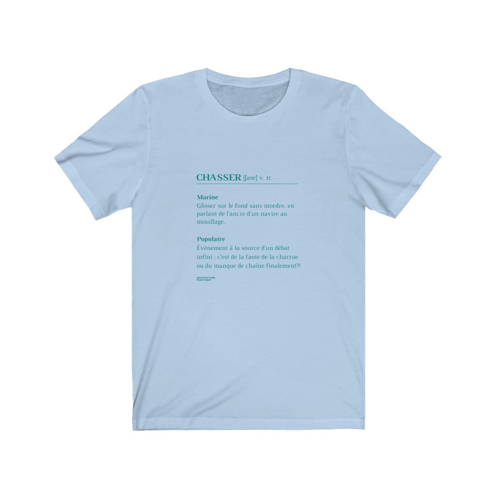 T-shirt unisexe : Chasser - Visuel sarcelle