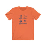 T-shirt unisexe : Manger, dormir, naviguer, répéter (voilier) - Visuel marine