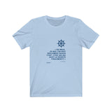T-shirt unisexe : C'est qui qui avait la priorité finalement? (roue) - Visuel marine