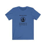 T-shirt unisexe : Sea you soon (voilier) - Visuel noir