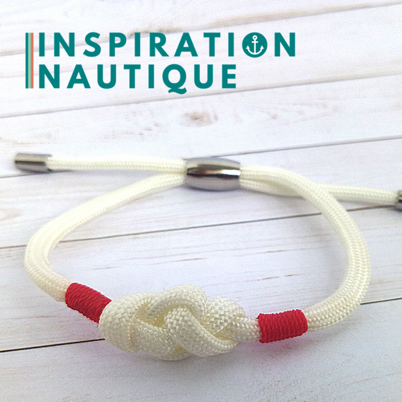 Bracelet noeud d'éternité, Blanc