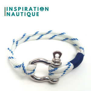 Bracelet marin avec manille pour homme ou femme en paracorde 550 et acier inoxydable