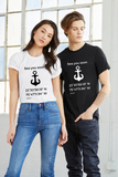 T-shirt unisexe : Sea you soon (ancre) - Visuel noir