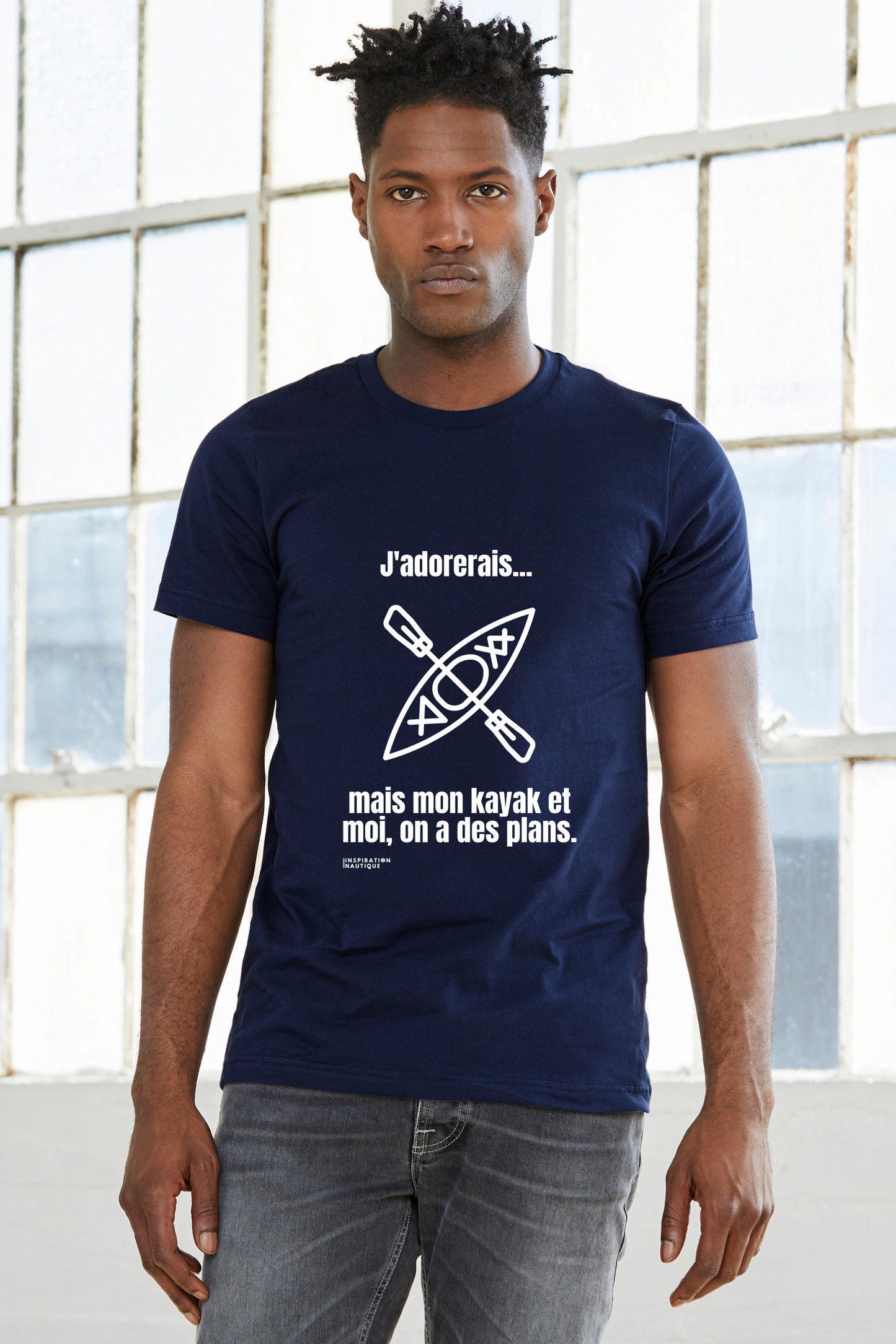 Unisex t-shirt: I would love to... but my kayak and I have plans - White visual