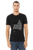 T-shirt unisexe : Celui qui attend que tout danger soit écarté... - Visuel blanc