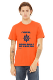 T-shirt unisexe : J'adorerais... mais mon bateau et moi, on a des plans (roue) - Visuel marine
