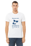T-shirt unisexe : Sea you soon (voilier et île) - Visuel marine