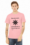 T-shirt unisexe : Sea you soon (roue) - Visuel noir