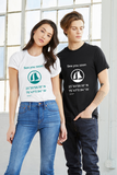 T-shirt unisexe : Sea you soon (voilier) - Visuel sarcelle