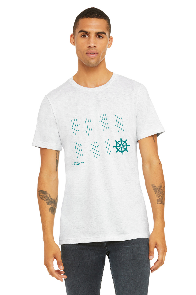 Unisex t-shirt: Patience (wheel) - Teal visual
