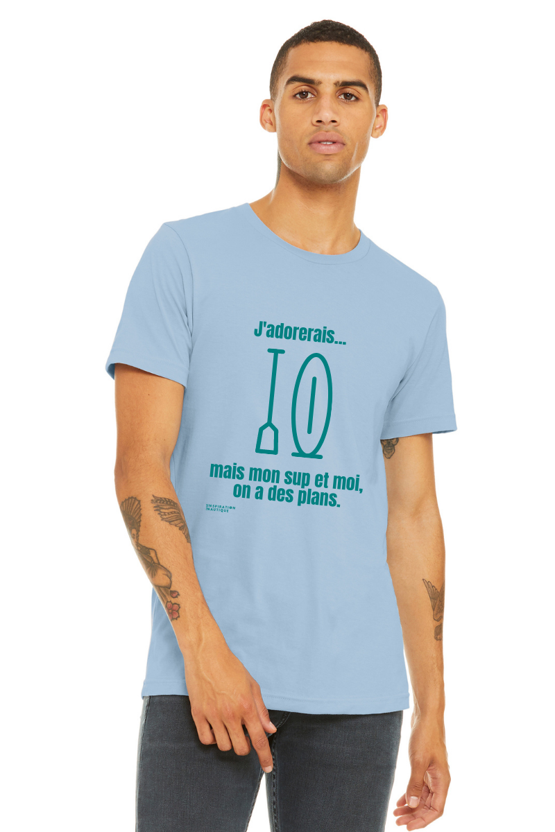 Unisex t-shirt: I would love to... but my SUP and I have plans - Teal visual