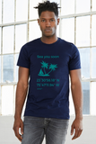 T-shirt unisexe : Sea you soon (voilier et île) - Visuel sarcelle