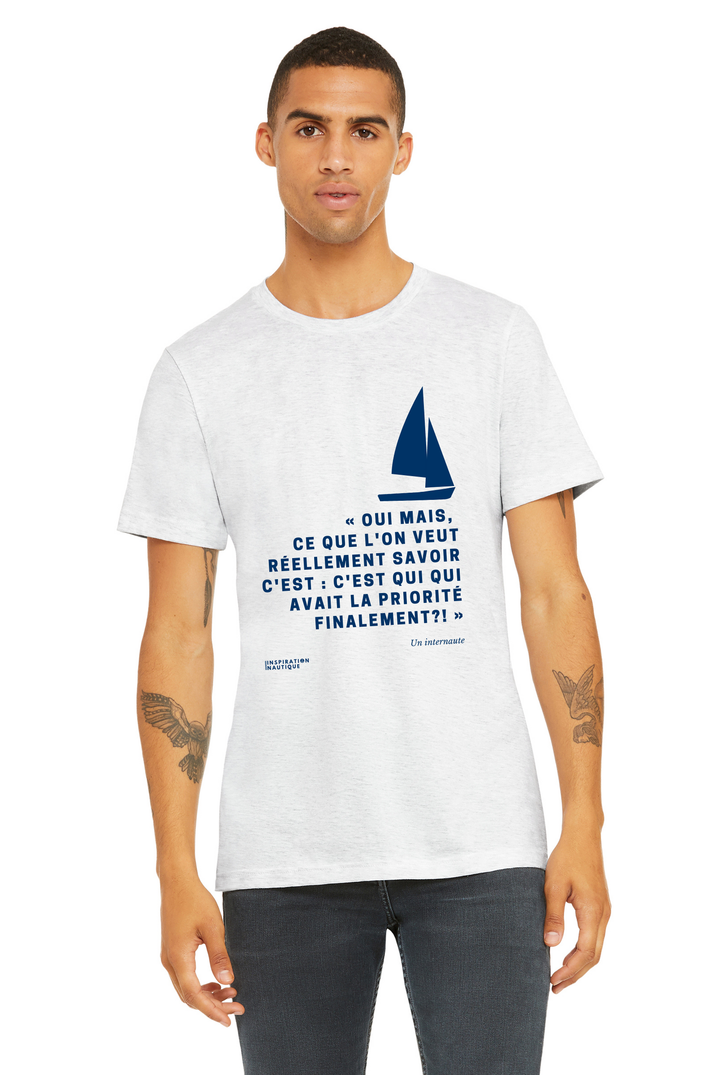 Unisex t-shirt: Who had priority in the end? (sailing boat) - Marine visual