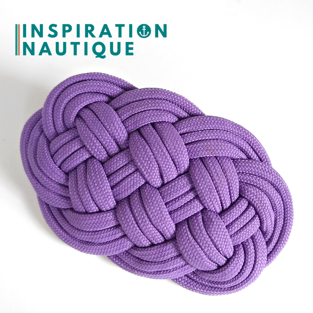 Barrette au style marin composée d'une baderne en paracorde 550, Lilas