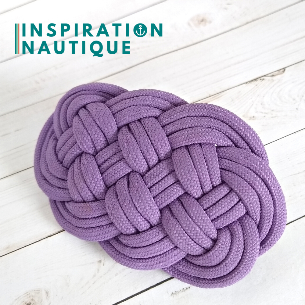 Barrette au style marin composée d'une baderne en paracorde 550, Lilas