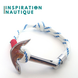 Bracelet nautique avec ancre pour homme ou femme fait au Québec