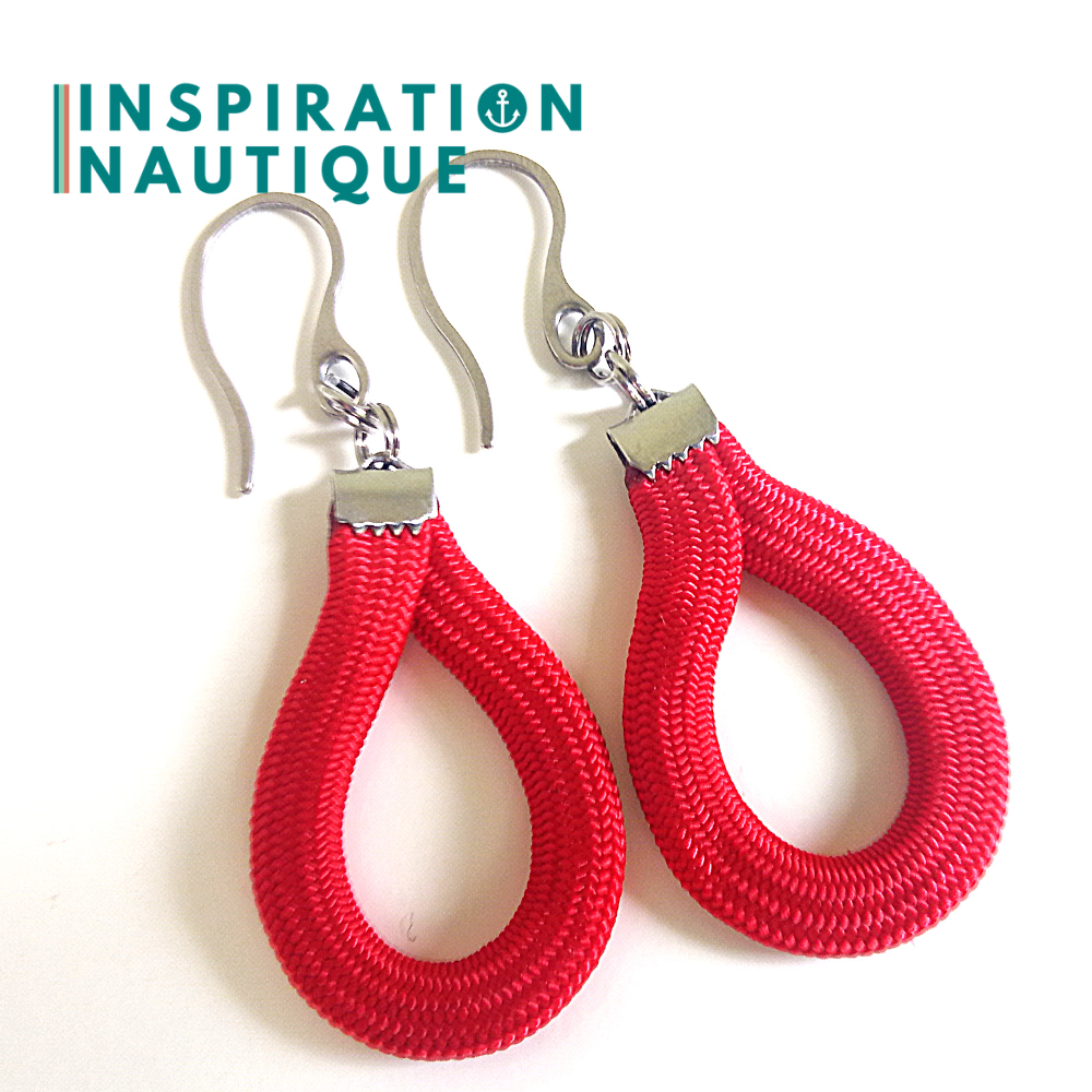 Boucles d'oreilles Goutte, Rouges