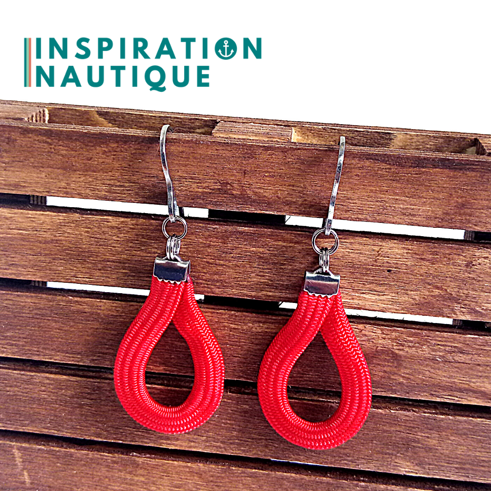 Boucles d'oreilles Goutte, Rouges