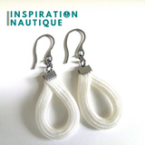 Boucles d'oreilles Goutte, Blanches