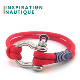 Bracelet nautique avec manille pour homme ou femme