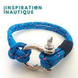 Boat rope stainless steel shackle bracelet for men or women