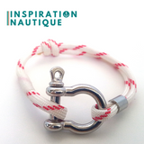 Nautical shackle bracelet for men and women in paracord 550 and stainless steel
