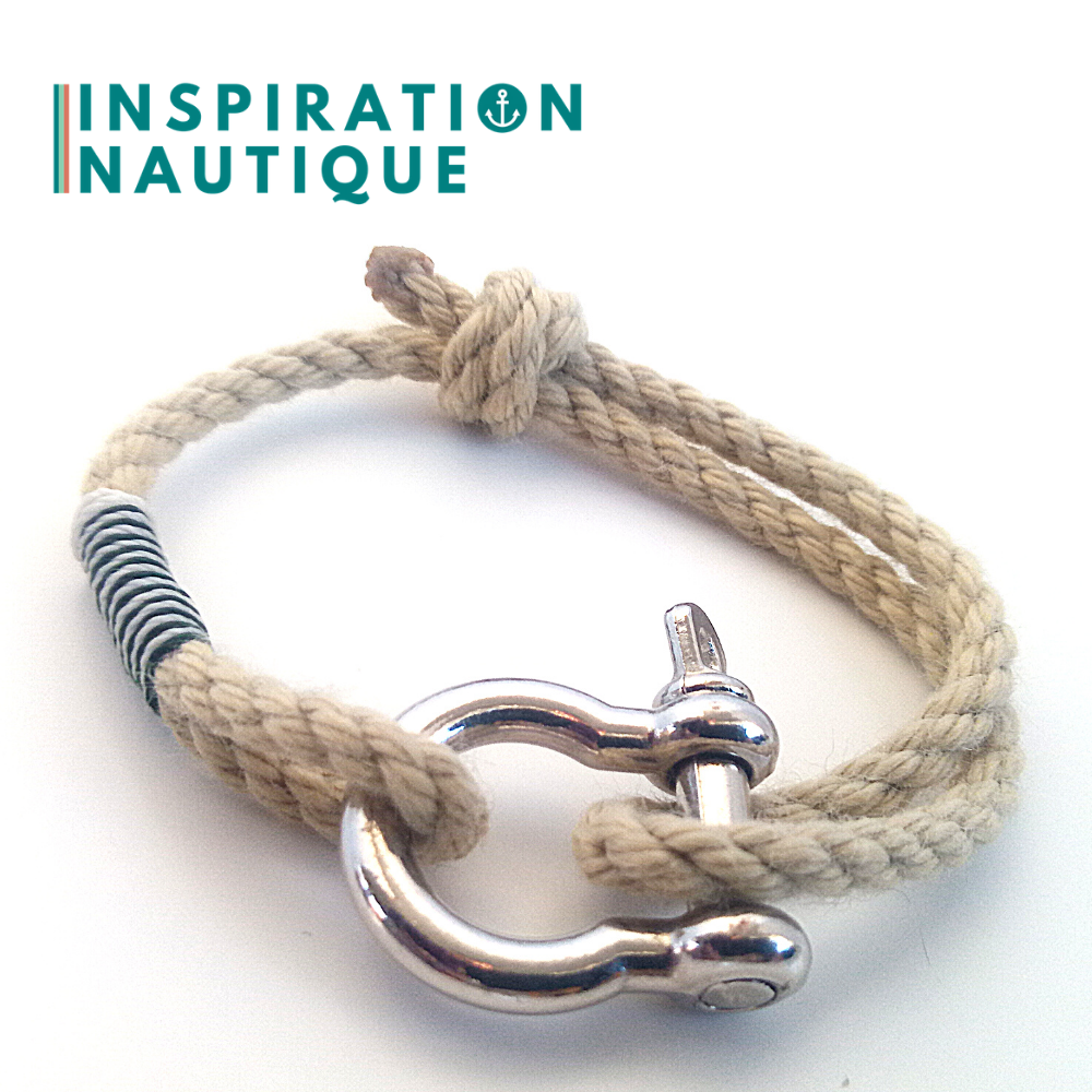 Nautical shackle bracelet for men and women