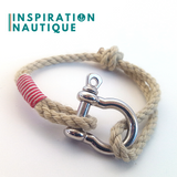 Marine rope shackle bracelet for men and women